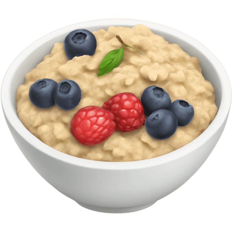 a bowl of fruit oatmeal emoji