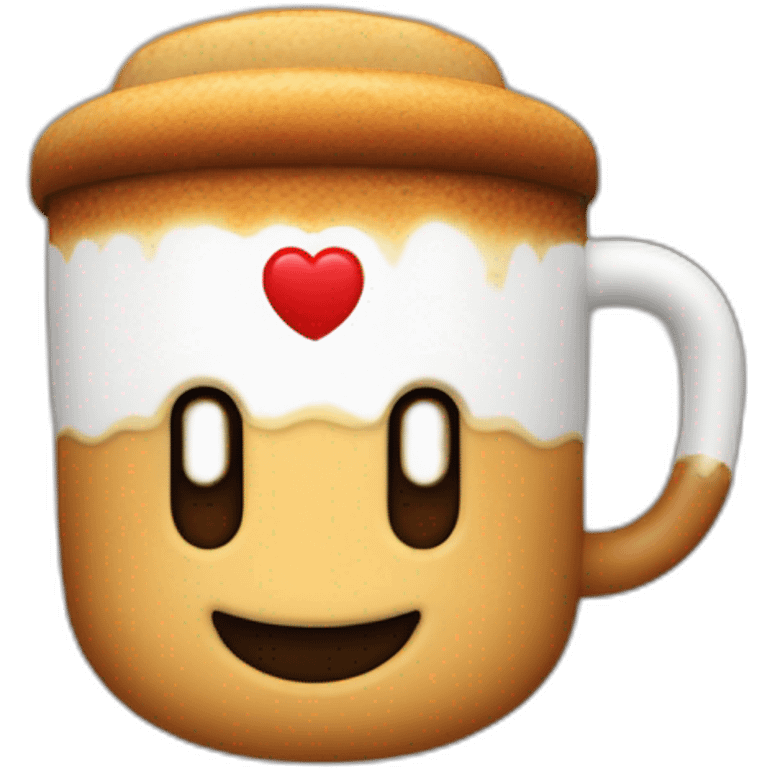 Mario boit un café emoji