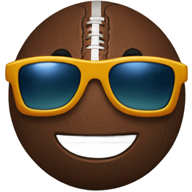 Football with sunglasses  emoji