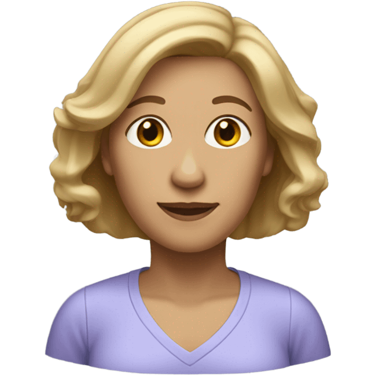 55 year old female with shoulder length dark blonde hair emoji