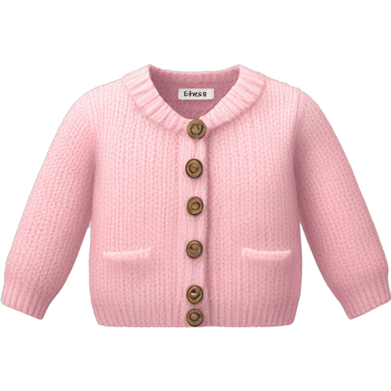 Baby pink cardigan with bow  emoji