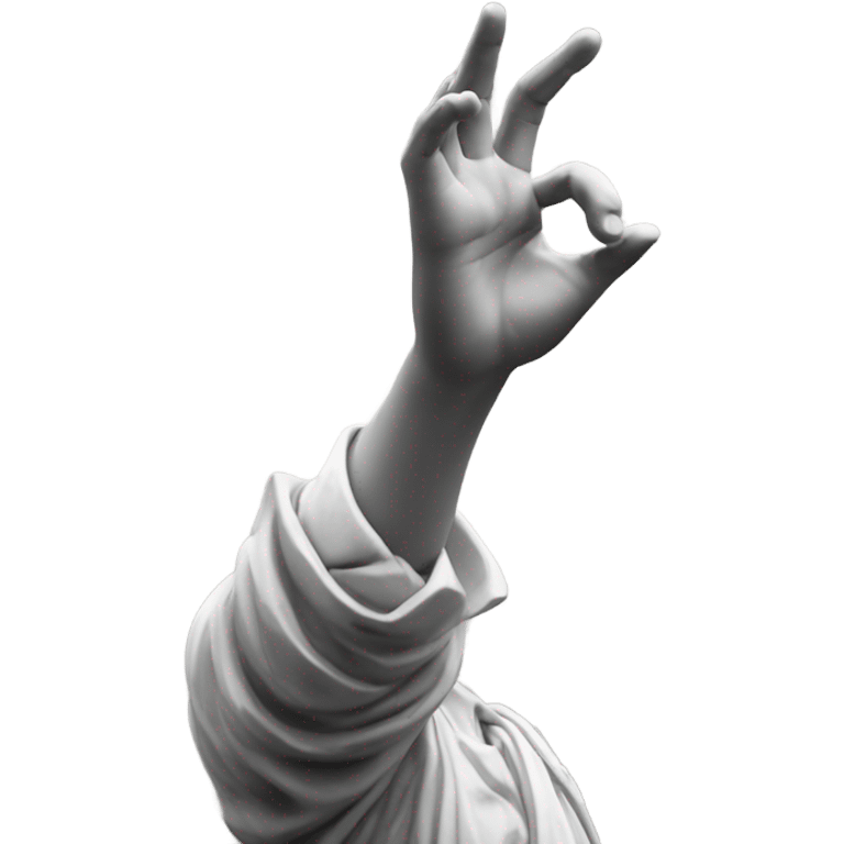 hand up salute with bereitschaft stature emoji