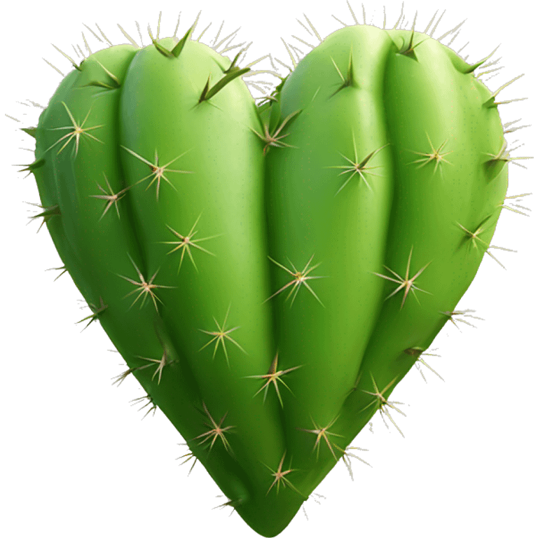 green heart with cactus pricks all over  emoji