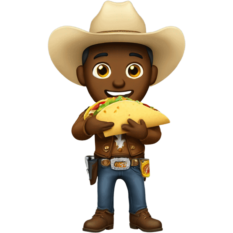 Cowboy eating taco emoji