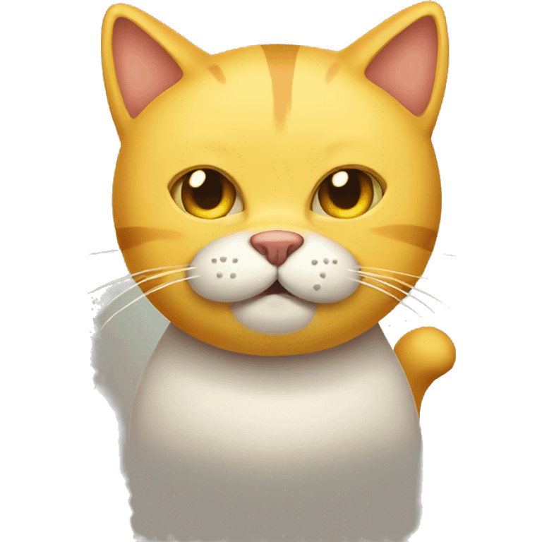 Sick yellow cat emoji