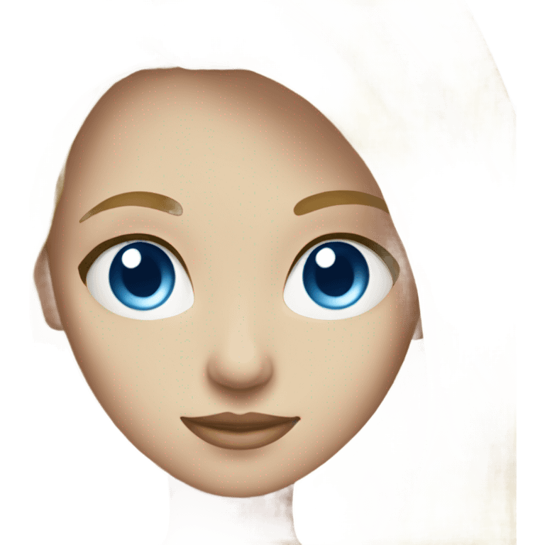 Blonde hair with blue eyes girl emoji