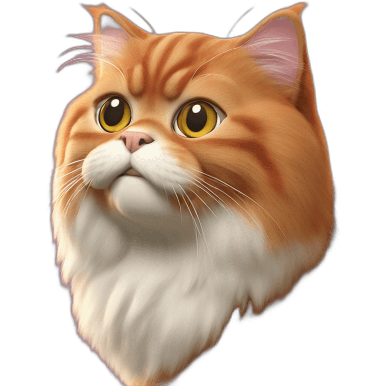 Red Persian Cat 3D Model emoji