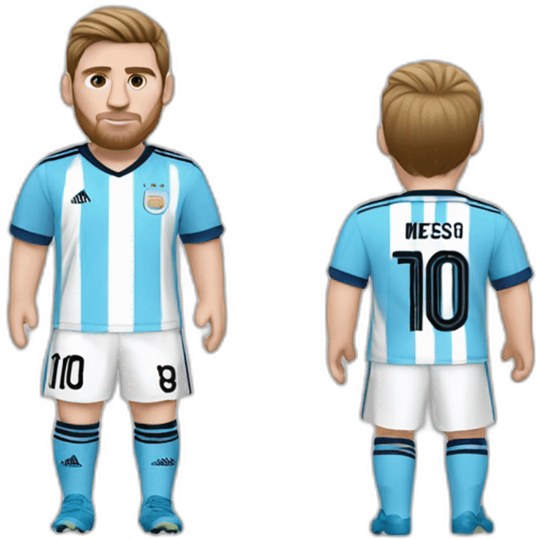 Lionel Messi Argentine uniform emoji