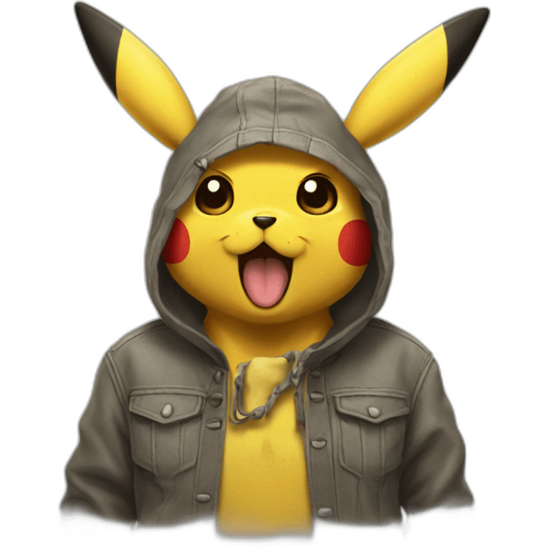 Pickachu qui fume emoji