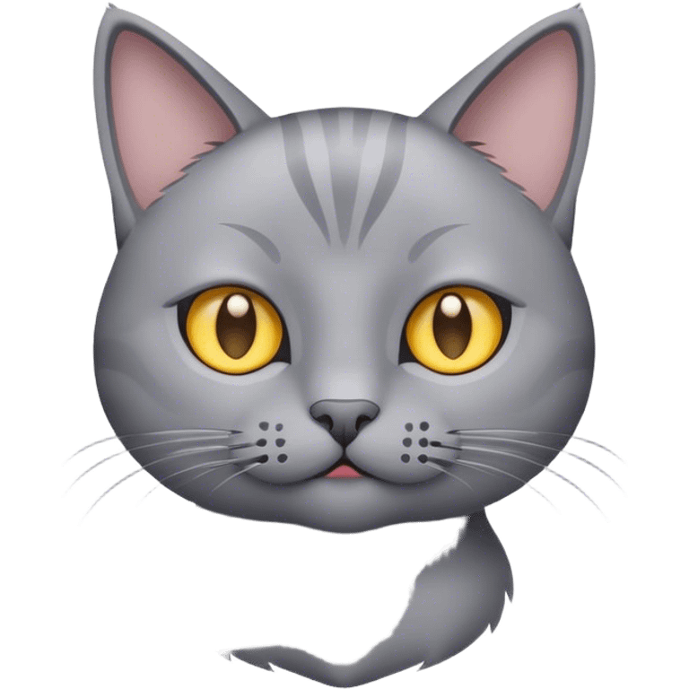 Grey cat emoji