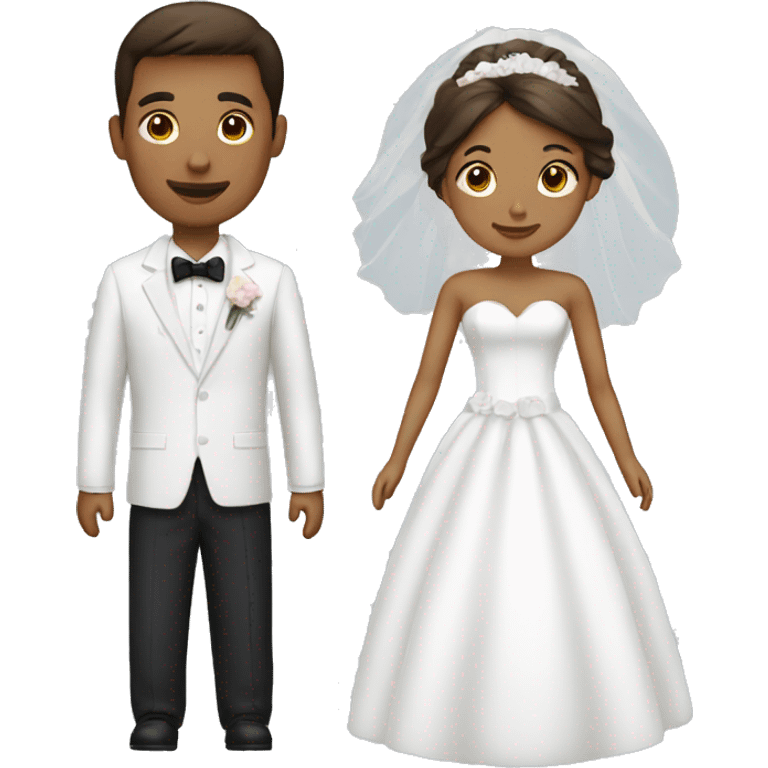 boyfriend and girlfriend in wedding emoji