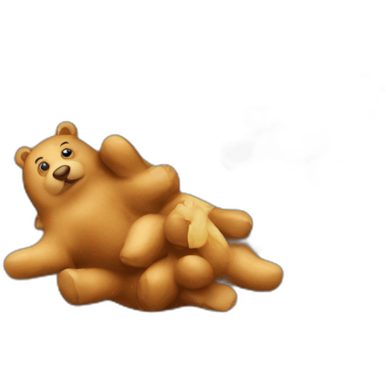 Poutine sur un ours emoji