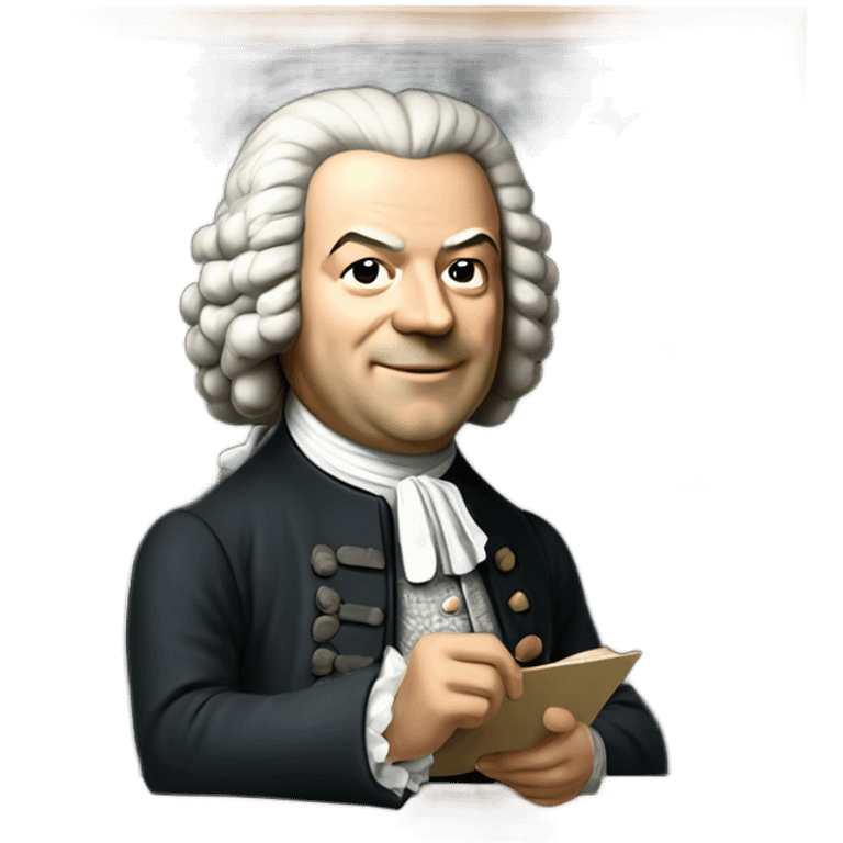 Johann Bach teaching chalkboard emoji