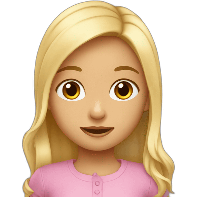 Petite fille qui fait de la GRS emoji