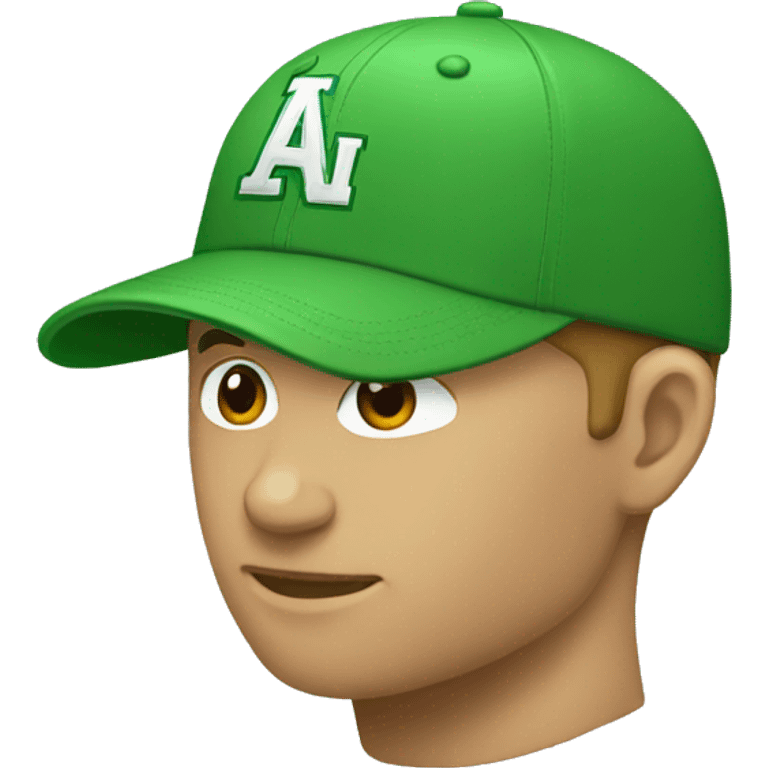 Green baseball cap emoji