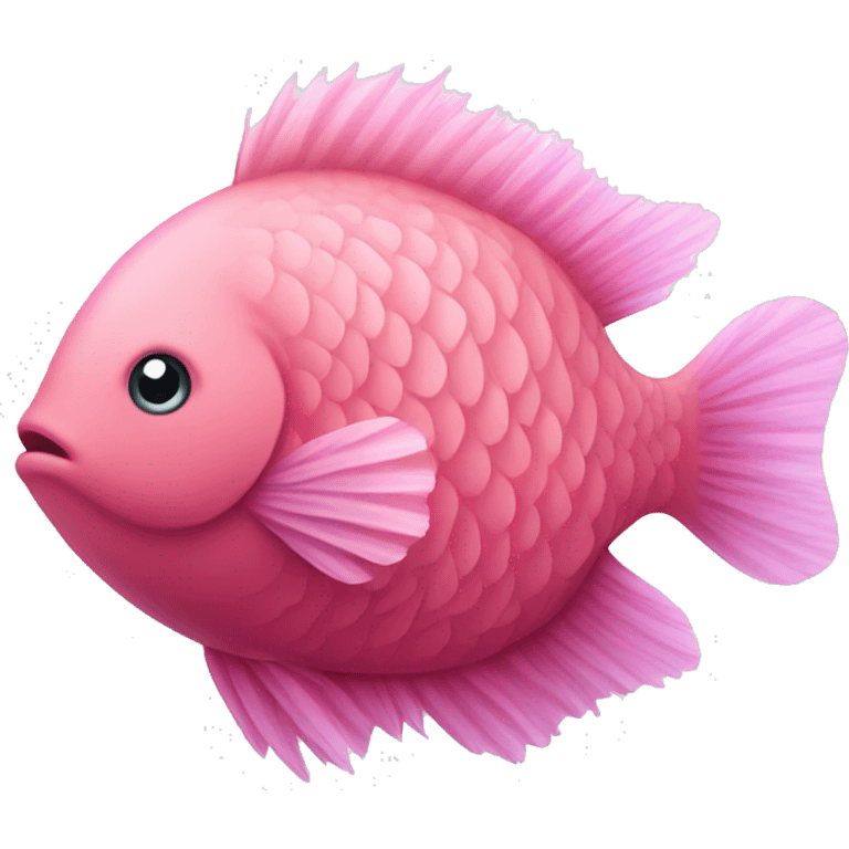 pink fluffy fish emoji