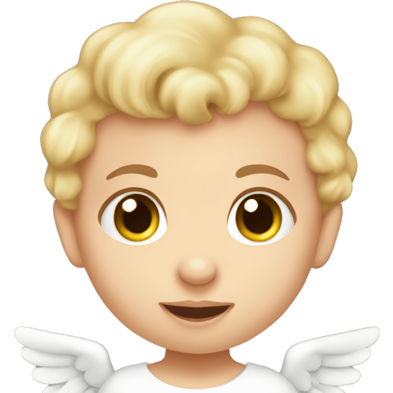 Caucasian newborn baby angel emoji