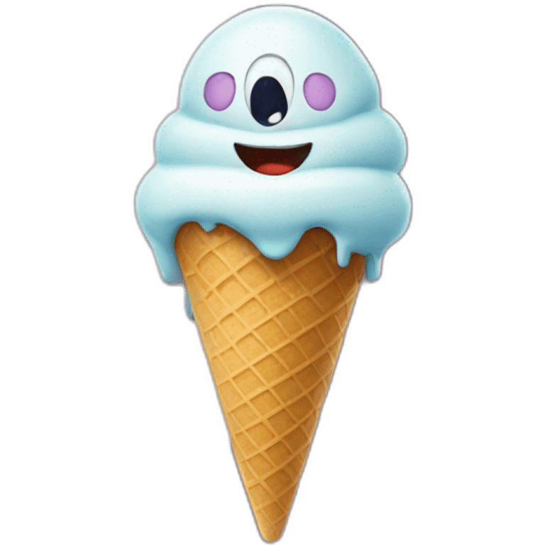 Ice cream monster on top of a tower emoji