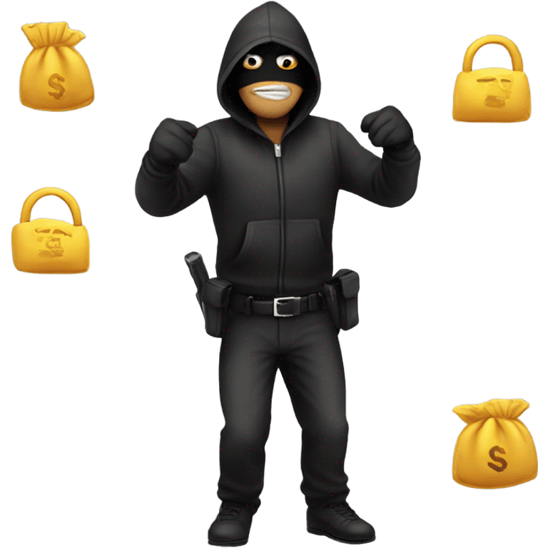 Robber robbing the bank emoji