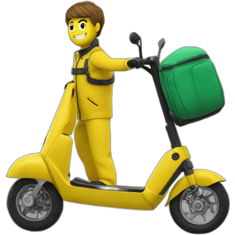 trotinette macron gilet jaune emoji