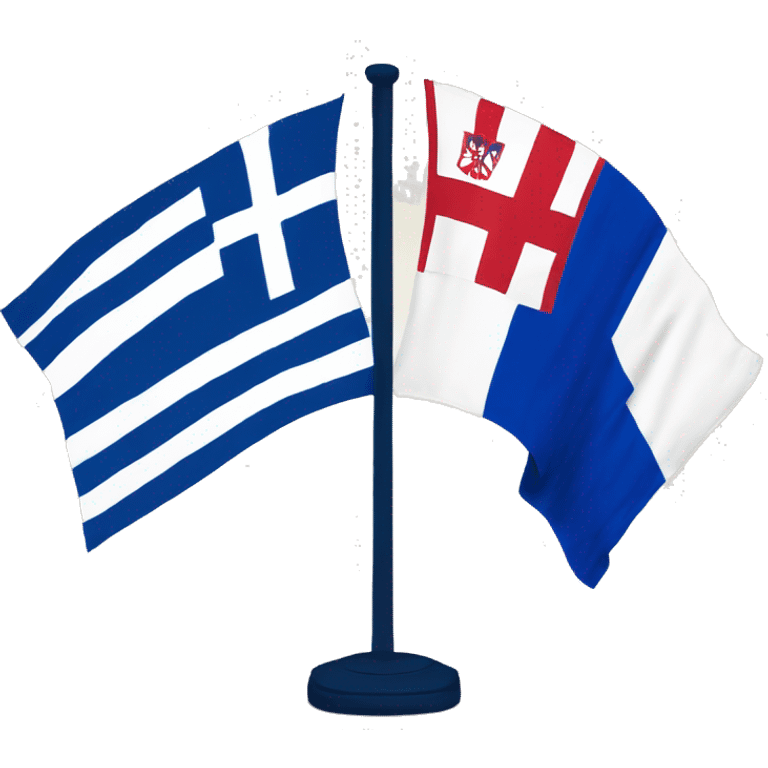 greek flag and serbian flag emoji