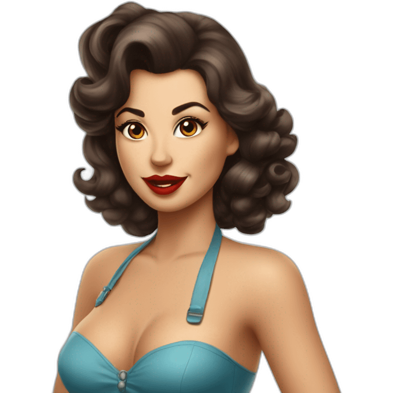 pin up brune avion emoji