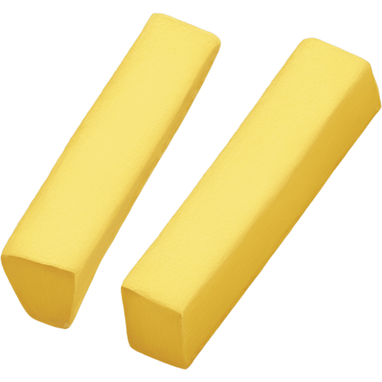 a straight piece of yellow chalk emoji