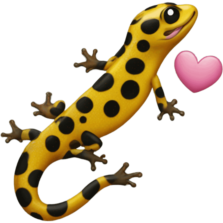 spotted salamander sending a kiss emoji