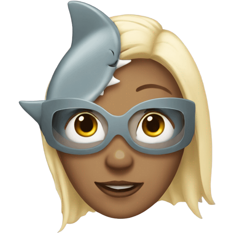 Blonde Lesbian shark  emoji