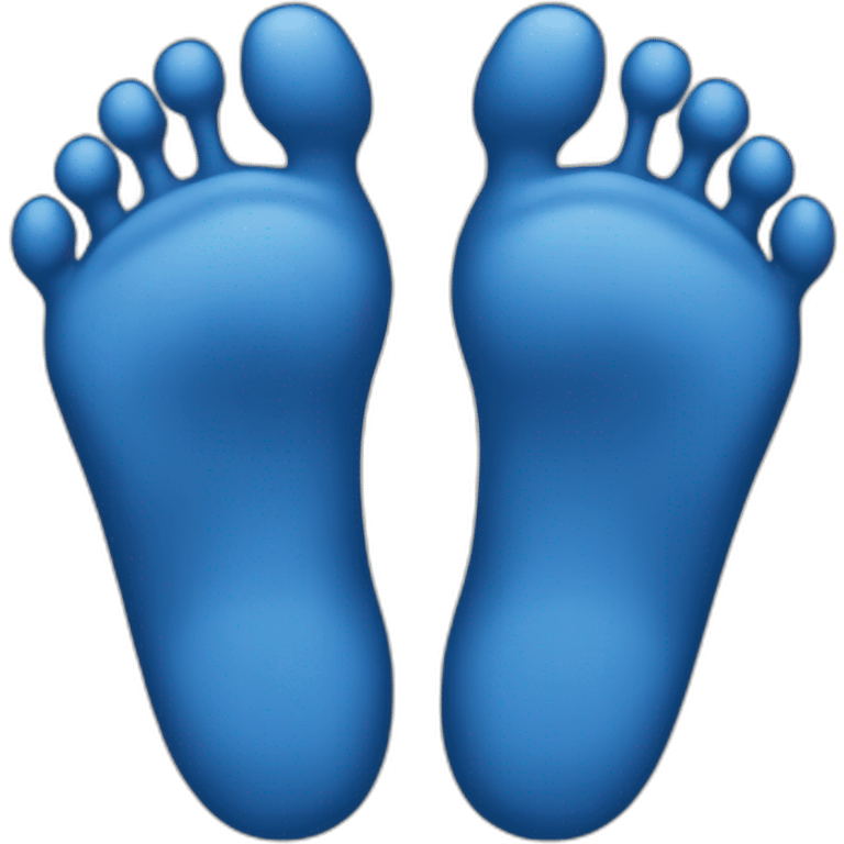 hairy and blue feet toe  emoji