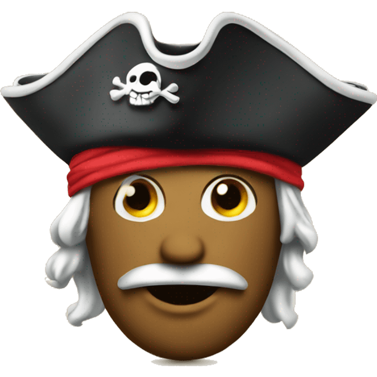 thinking emoji with pirate hat emoji