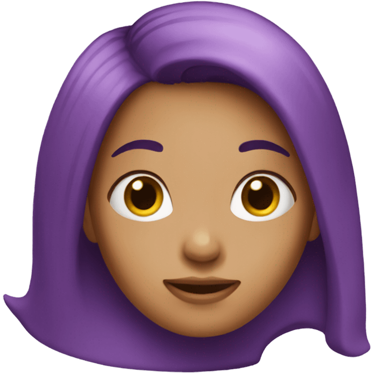 Girl with puple hair emoji