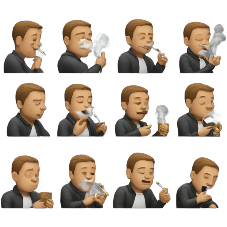 Man smoking and riding a hamster emoji