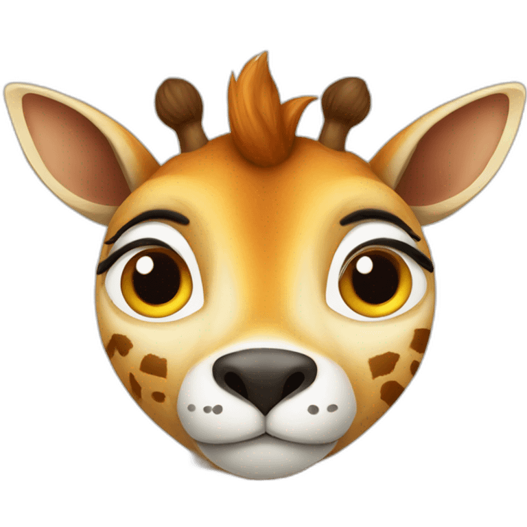 Girafe, chouette, renard blanc,mangouste, renard roux, lion, emoji