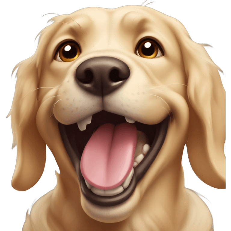 Dogs smiling  emoji