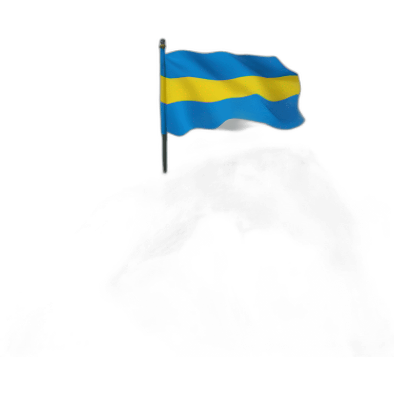 Ukrainian flag on the mountain emoji