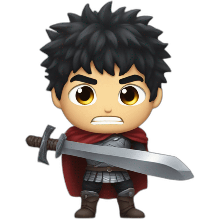 angry berserk guts carrying a huge sword on his shoulder emoji