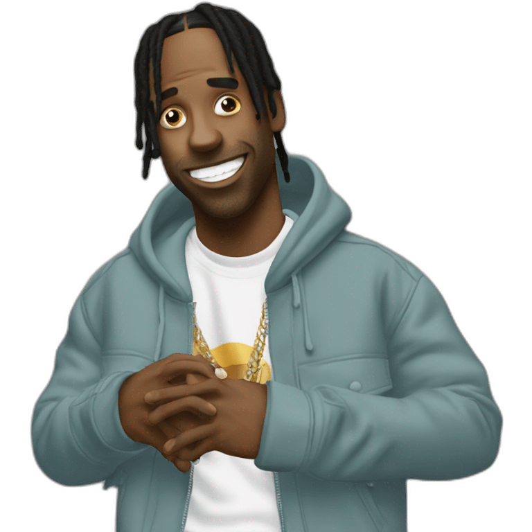 Travis Scott laghing emoji