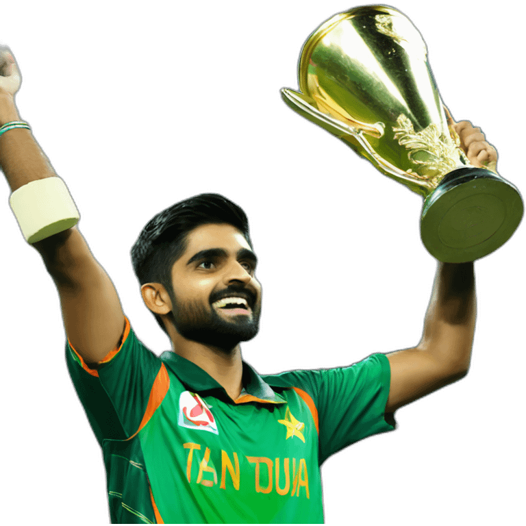 babar azam lifting trophy emoji