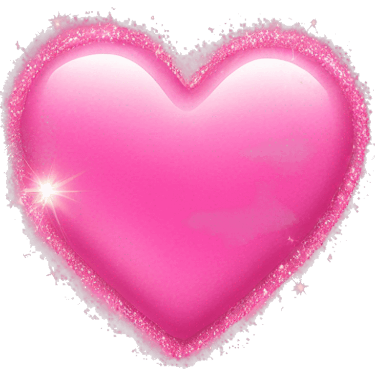 Pink heart with sparkles emoji