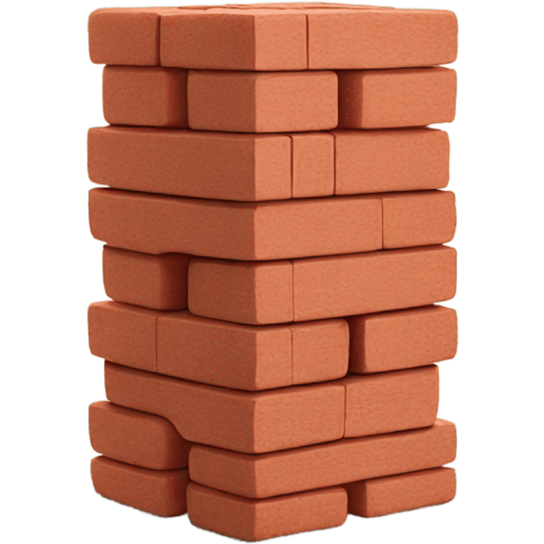 jenga with red bricks emoji