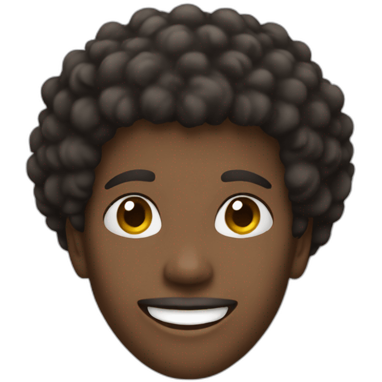 afro-smile emoji