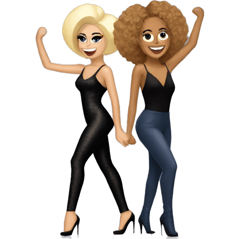 Lady Gaga & Beyonce dancing emoji