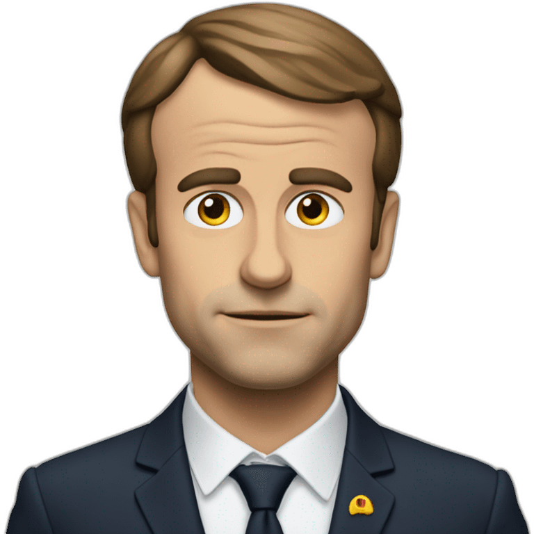 Macron qui pense emoji