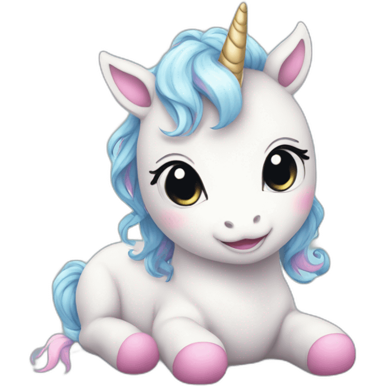 Cute anime baby unicorn emoji