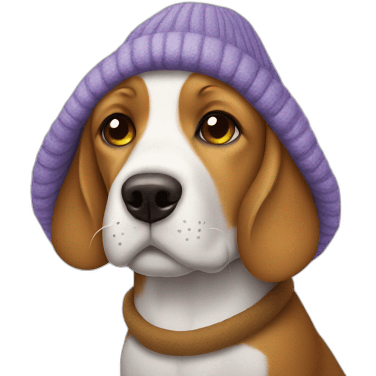 Beagle con gorrito para dormir emoji