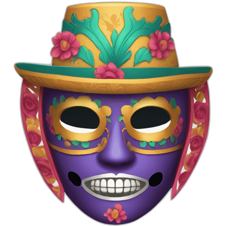 Masque Mexique fête des mort emoji