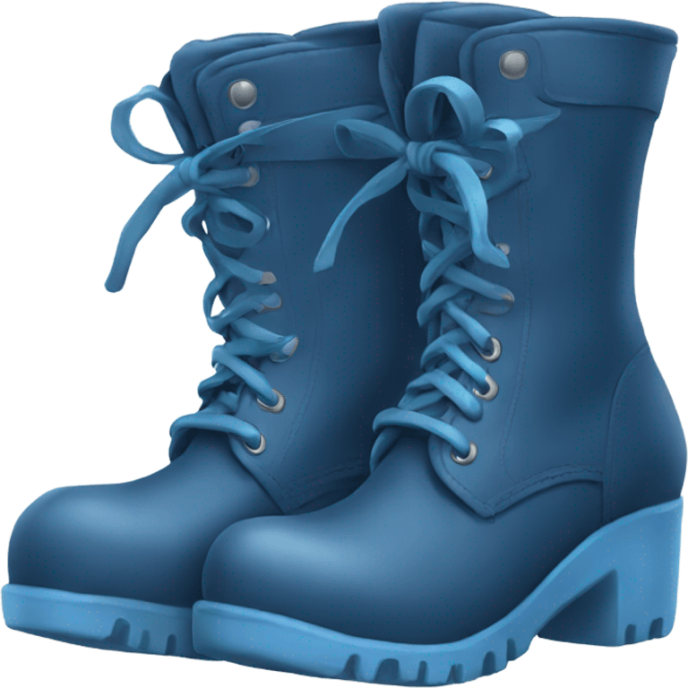 a large blue boot for woman emoji