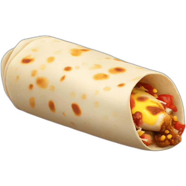 burrito with chicken emoji