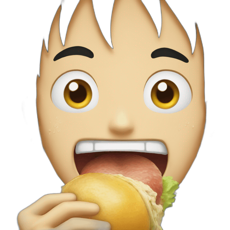 Luffy eating emoji